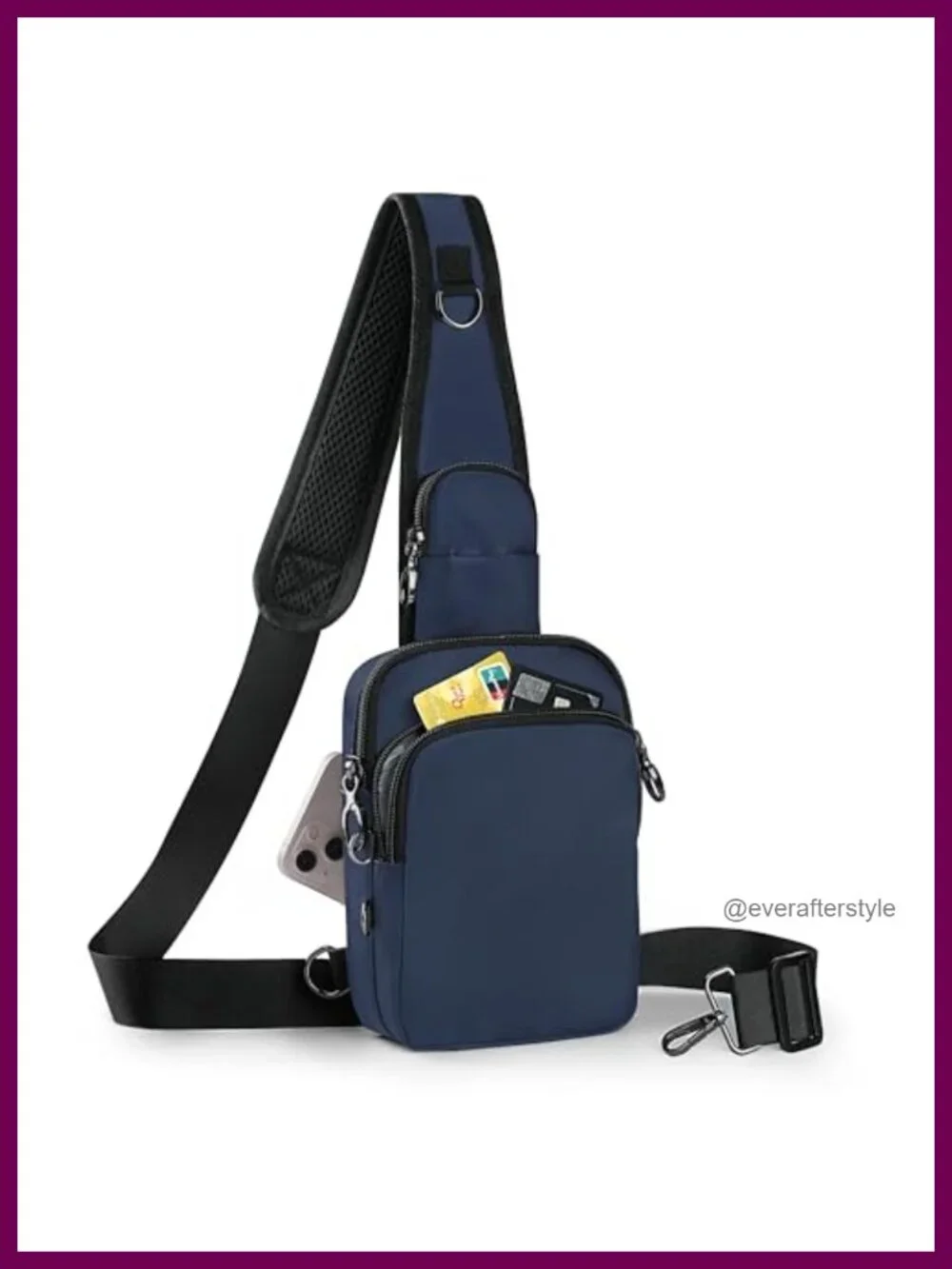Anti-Theft Crossbody Sling Bag RFID Blocking Nylon Water-Resistant Travel
